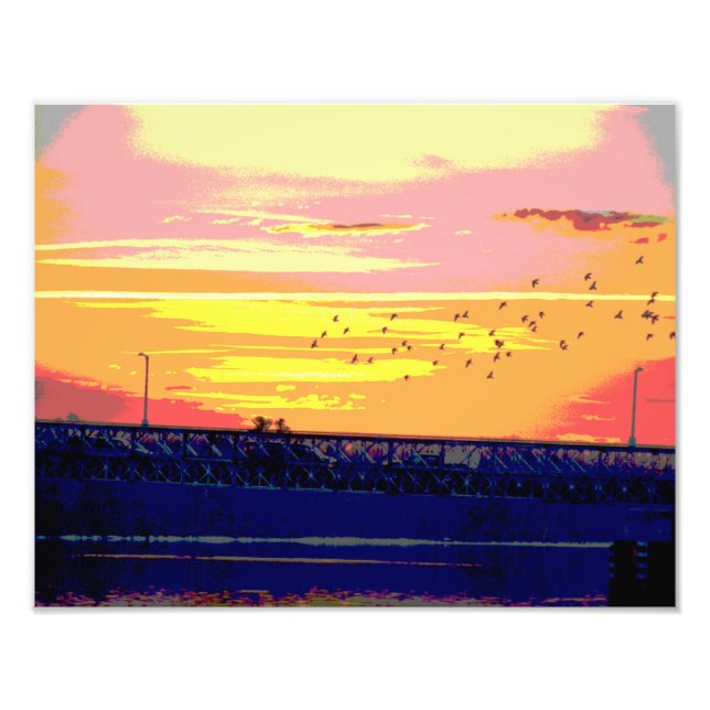 SONNENSTREIT ÜBER ROURKE BRIDGE FOTO DRUCKEN (Vorne)