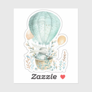 Sonnenstuhlen in Hot Air Ballon Osterfest Aufkleber