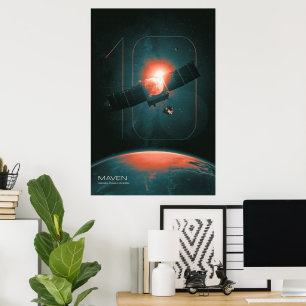 Sonnensystem, 10 Jahre Maven Mars Satelit Poster
