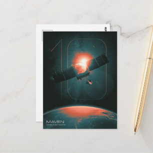 Sonnensystem, 10 Jahre Maven Mars Satelit Postkarte