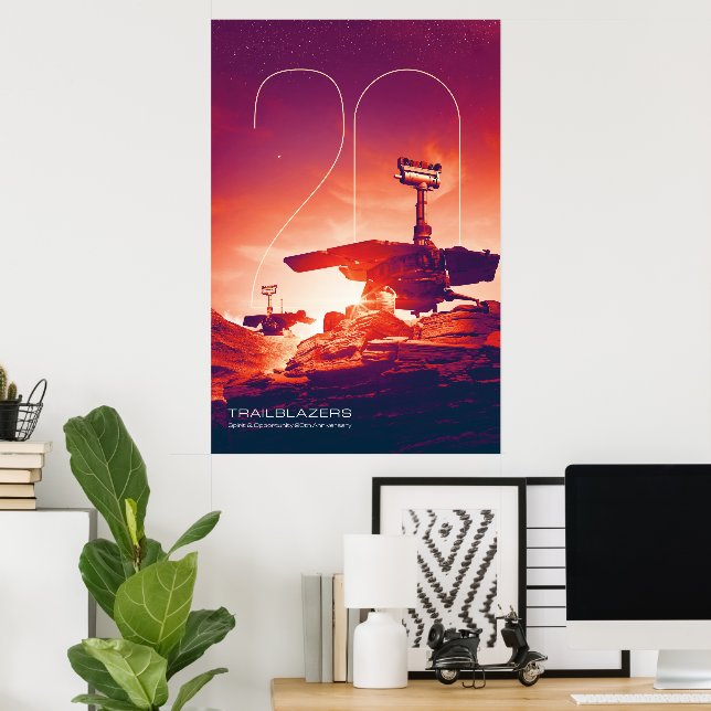 Sonnensystem, 20 Jahre Geist und Chancen Poster (Heimbüro)