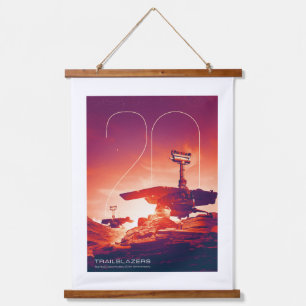 Sonnensystem, 20 Jahre Geist und Chancen Wandteppich Mit Holzrahmen