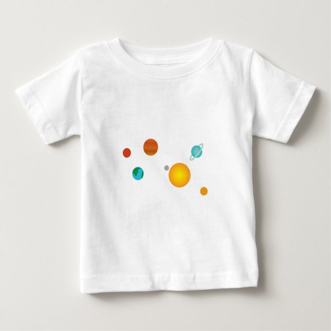 Sonnensystem Baby T-shirt (Vorderseite)