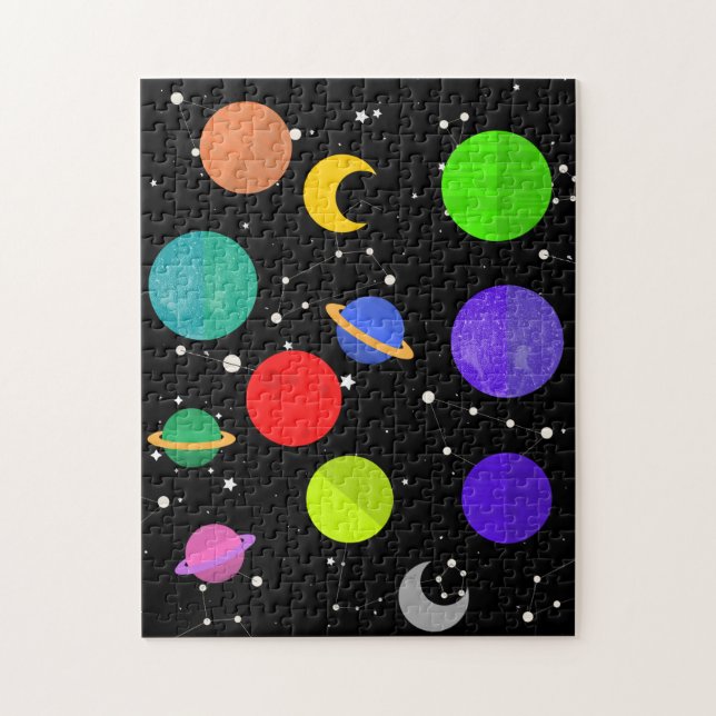 Sonnensystem Jupiter Sun Moon Neptun Space Puzzle (Vertikal)