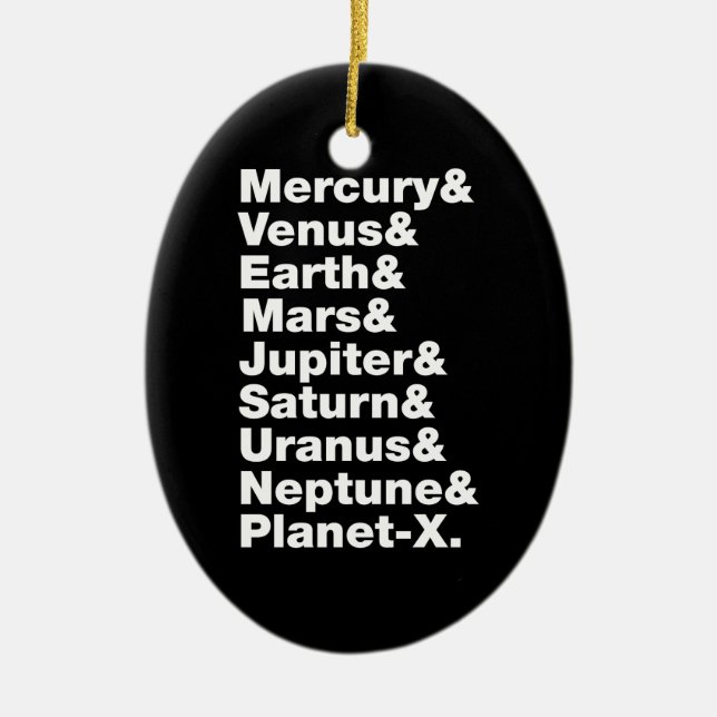 Sonnensystem Keramik Ornament (Vorne)