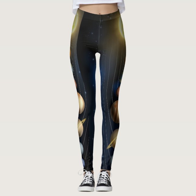 Sonnensystem Leggings (Vorderseite)