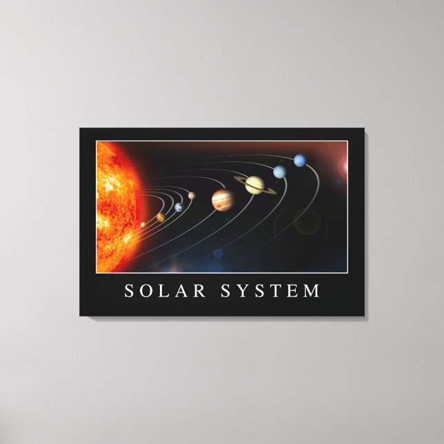 Sonnensystem Leinwanddruck (Vorderseite)