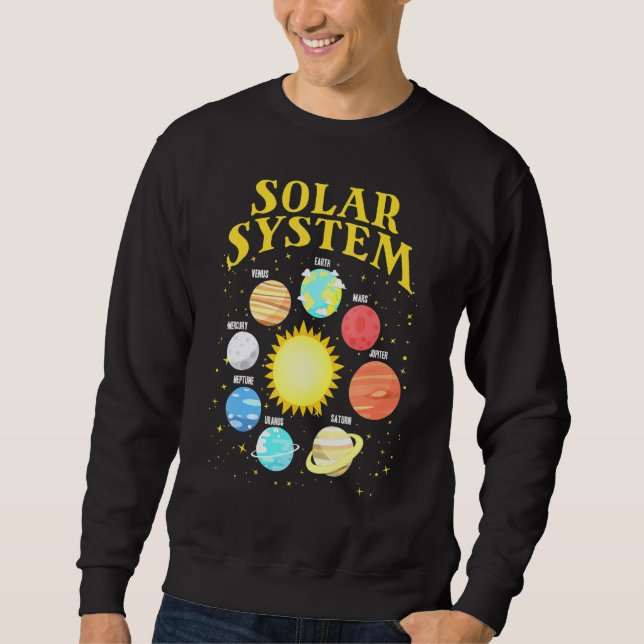 Sonnensystem mit Planets Science Space Planet 1 Sweatshirt (Vorderseite)