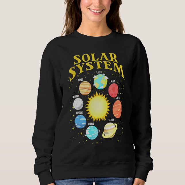 Sonnensystem mit Planets Science Space Planet 1 Sweatshirt (Vorderseite)