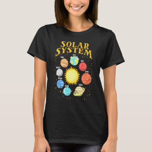 Sonnensystem mit Planets Science Space Planet 1 T-Shirt