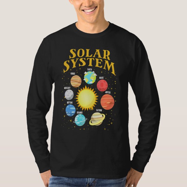Sonnensystem mit Planets Science Space Planet 1 T-Shirt (Vorderseite)