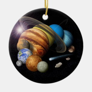 Sonnensystem-Montage Keramik Ornament