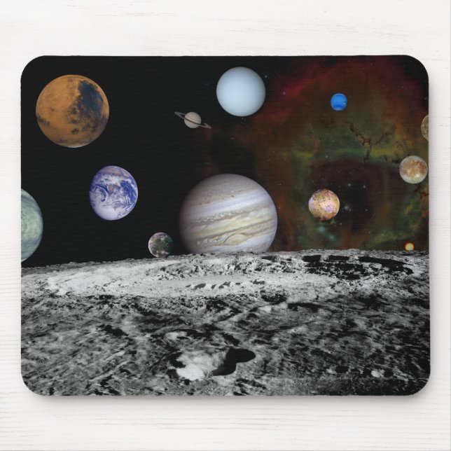 Sonnensystem-Montage Mousepad (Vorne)