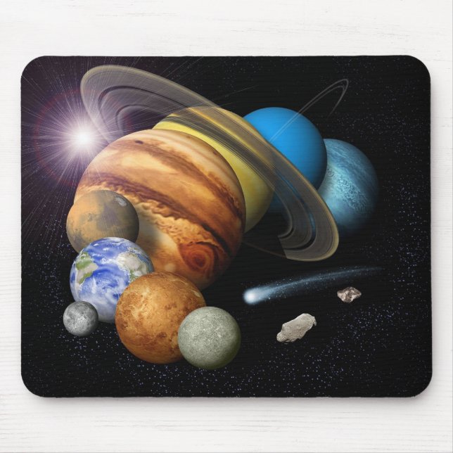 Sonnensystem-Montage Mousepad (Vorne)