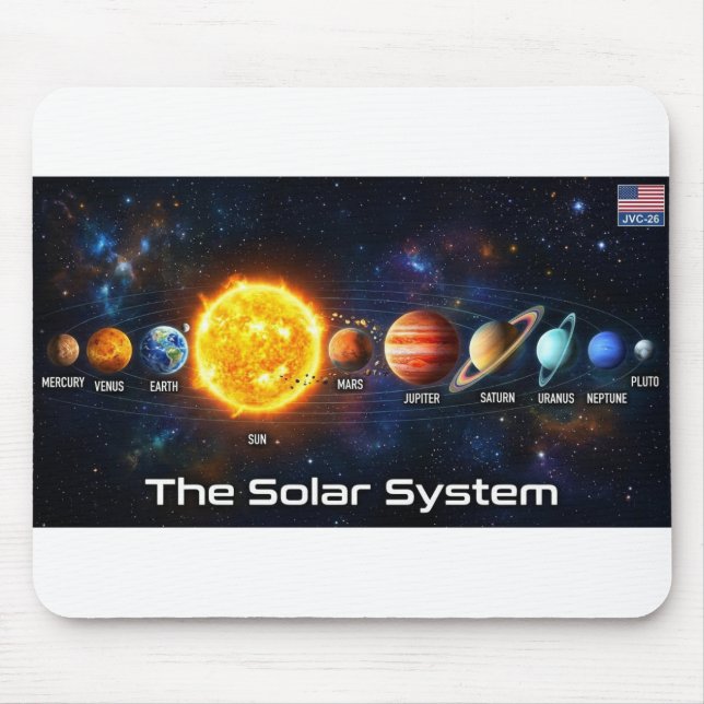 Sonnensystem Mousepad (Vorne)
