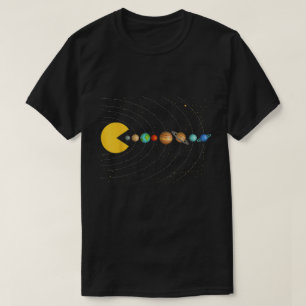 Sonnensystem Pacman Space Gaming Graphic T-Shirt
