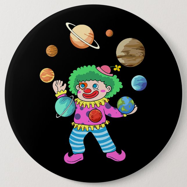 Sonnensystem Planet Clown Juggling Circus für Acro Button (Vorderseite)