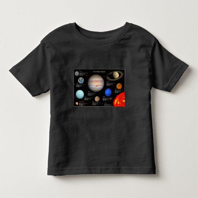Sonnensystem Planet Infographic HiRes-Foto Kleinkind T-shirt (Vorderseite)