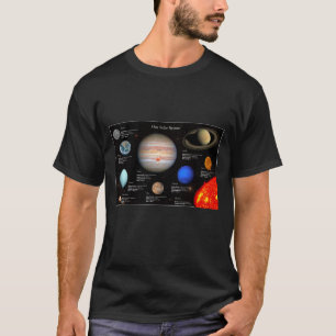 Sonnensystem Planet Infographic HiRes Foto Men T-Shirt