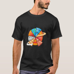 Sonnensystem Planet Pizza Piece Spaß Joke Fu T-Shirt
