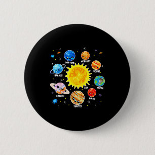 Sonnensystem Planet Raum Planeten Jungen Mädchen K Button