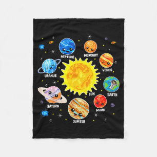 Sonnensystem Planet Raum Planeten Jungen Mädchen K Fleecedecke