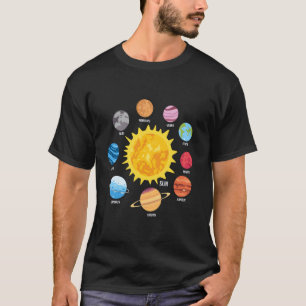 Sonnensystem Planeten Astrologie & Weltraumwissens T-Shirt