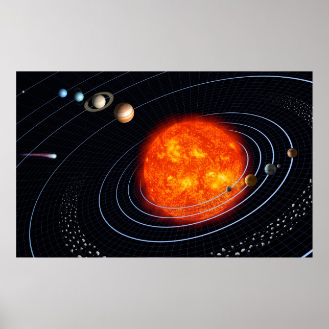Sonnensystem Planeten Moderne grafische Mauer Poster (Vorne)
