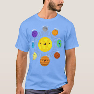 Sonnensystem Planeten Shirt Earth Moon Sun Space S