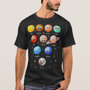Sonnensystem Planeten Sonne Weltraum Lustige Wisse T-Shirt
