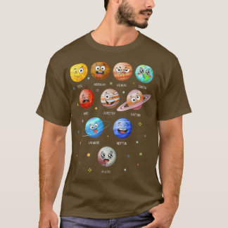 Sonnensystem Planeten Sun Space Funny Science Lehr T-Shirt