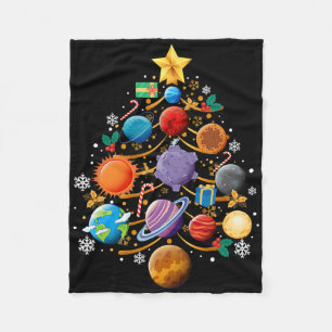 Sonnensystem Planeten Weihnachtsbaum Astronomie Xm Fleecedecke
