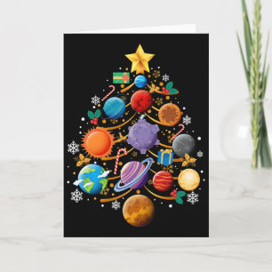 Sonnensystem Planeten Weihnachtsbaum Astronomie Xm Karte