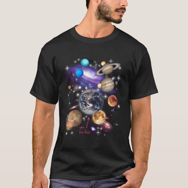 Sonnensystem Planeten Weltraum T-Shirt (Vorderseite)