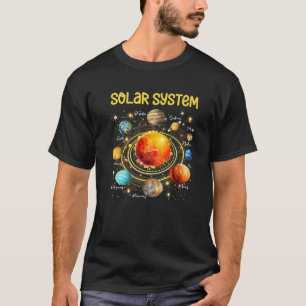 Sonnensystem Planeten Wissenschaft Weltraum Jungen T-Shirt