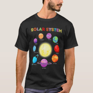 Sonnensystem Planeten Wissenschaft Weltraum Jungen T-Shirt