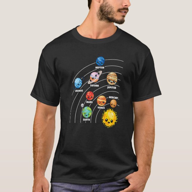Sonnensystem Planets Science Space Planet Universe T-Shirt (Vorderseite)