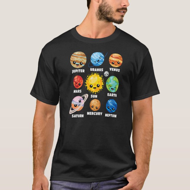 Sonnensystem Planets Space Science Planet Universe T-Shirt (Vorderseite)