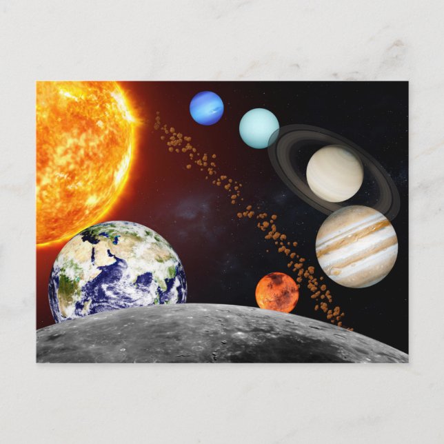 Sonnensystem Postkarte (Vorderseite)