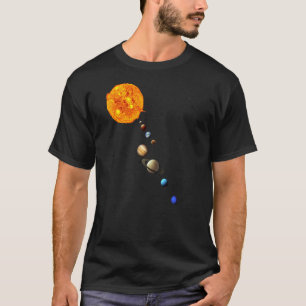 Sonnensystem Realistische Weltraumplaneten Bildung T-Shirt