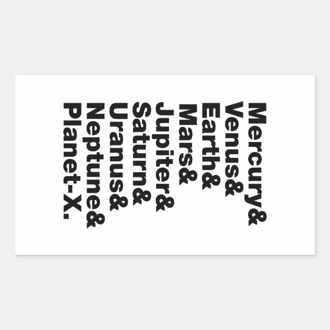 Sonnensystem Rechteckiger Aufkleber (Vorderseite)