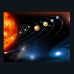 Sonnensystem und darüber hinaus poster<br><div class="desc">Bilder sind eine künstlerische Sicht des Sonnensystems und darüber hinaus.</div>