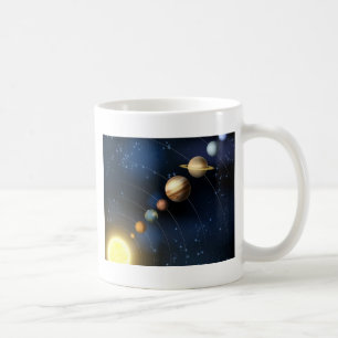 Sonnensystem vom Raum Tasse