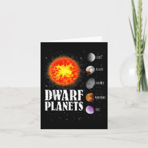Sonnensystem - Zwergplaneten - Geschenk für Shirt Karte