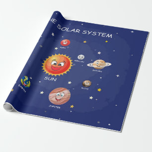 Sonnensysteme Planeten Geschenkpapier