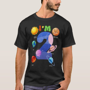 Sonnensysteme Planeten Niedlich 2 Jahre alt 2. Geb T-Shirt
