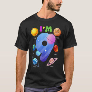 Sonnensysteme Planeten Niedlich 9 Jahre alt 9. Geb T-Shirt