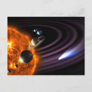 Sonnensysteme Planeten Postkarte
