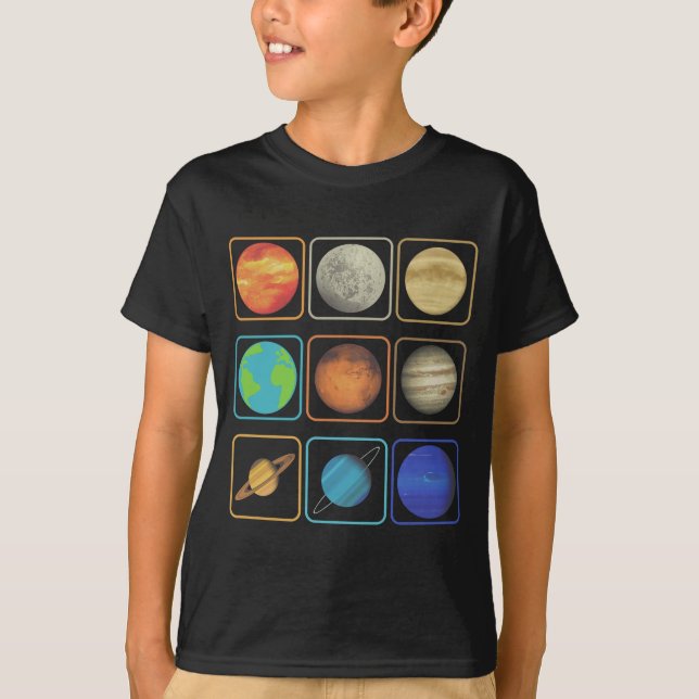 Sonnensysteme Planeten T-Shirt (Vorderseite)