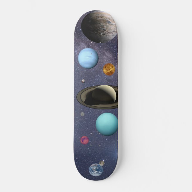 Sonnensysteme Skateboard (Vorderseite)